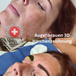 Pudertechnik und Haartechnik für Augenbrauen Permanent Make-up veronika kocian